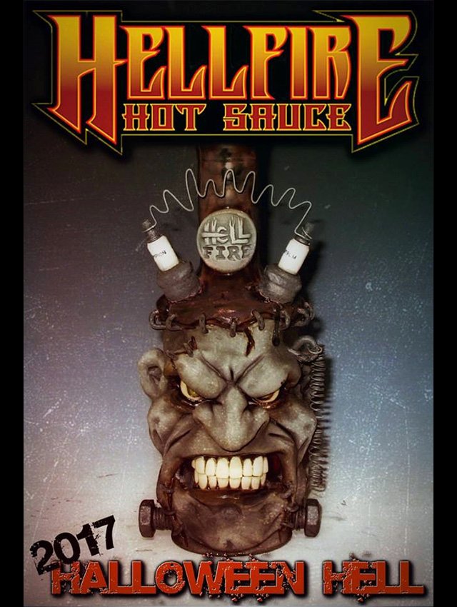 2017 HALLOWEEN HELL ART BOTTLE & RESERVE - 2017 HALLOWEEN HELL ART BOTTLE & RESERVE - Hellfire Hot Sauce