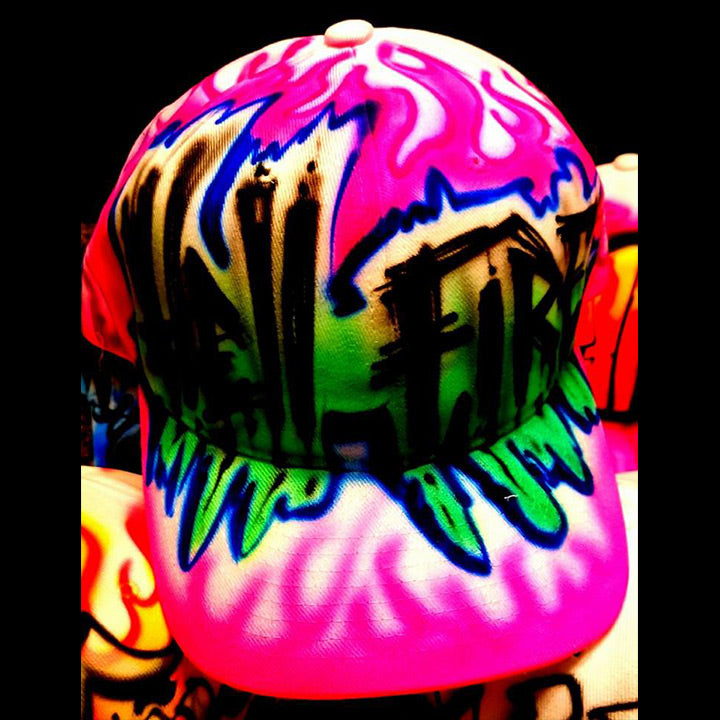 HELLFIRE LIMITED EDITION HAT "GREEN&BLACK GRAFITTI