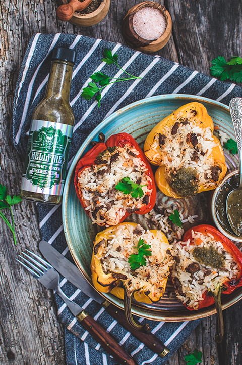spicy stuffed peppers recipe