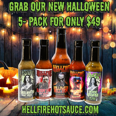 Our Special Hellfire Hot Sauce Halloween 5- Pack!