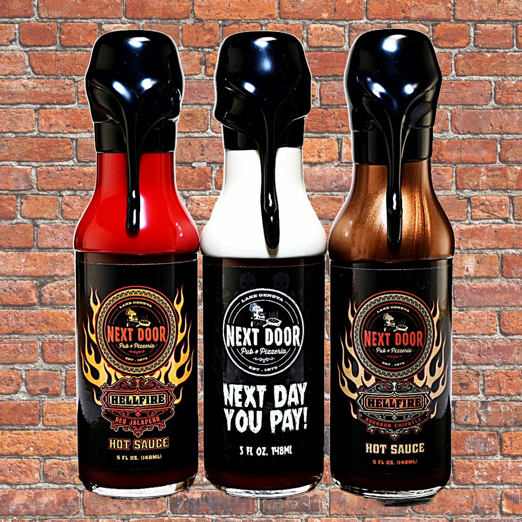 Limited Edition Next Door Pub Set Resin Sealed Bottle Only 13 made - Limited Edition Next Door Pub Set Resin Sealed Bottle Only 13 made - Hellfire Hot Sauce