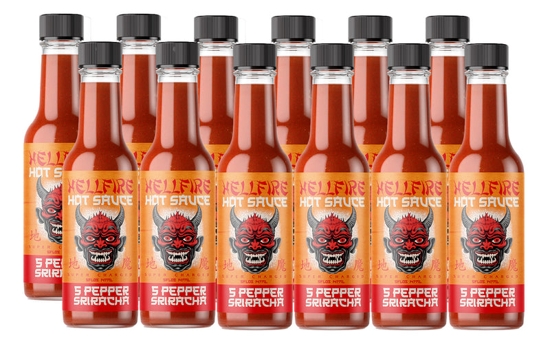 NEW! Hellfire 5-Pepper Blend Sriracha Sauce 5oz bottle
