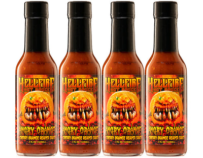 Angry Orange 4 Pack - Angry Orange 4 Pack - Hellfire Hot Sauce