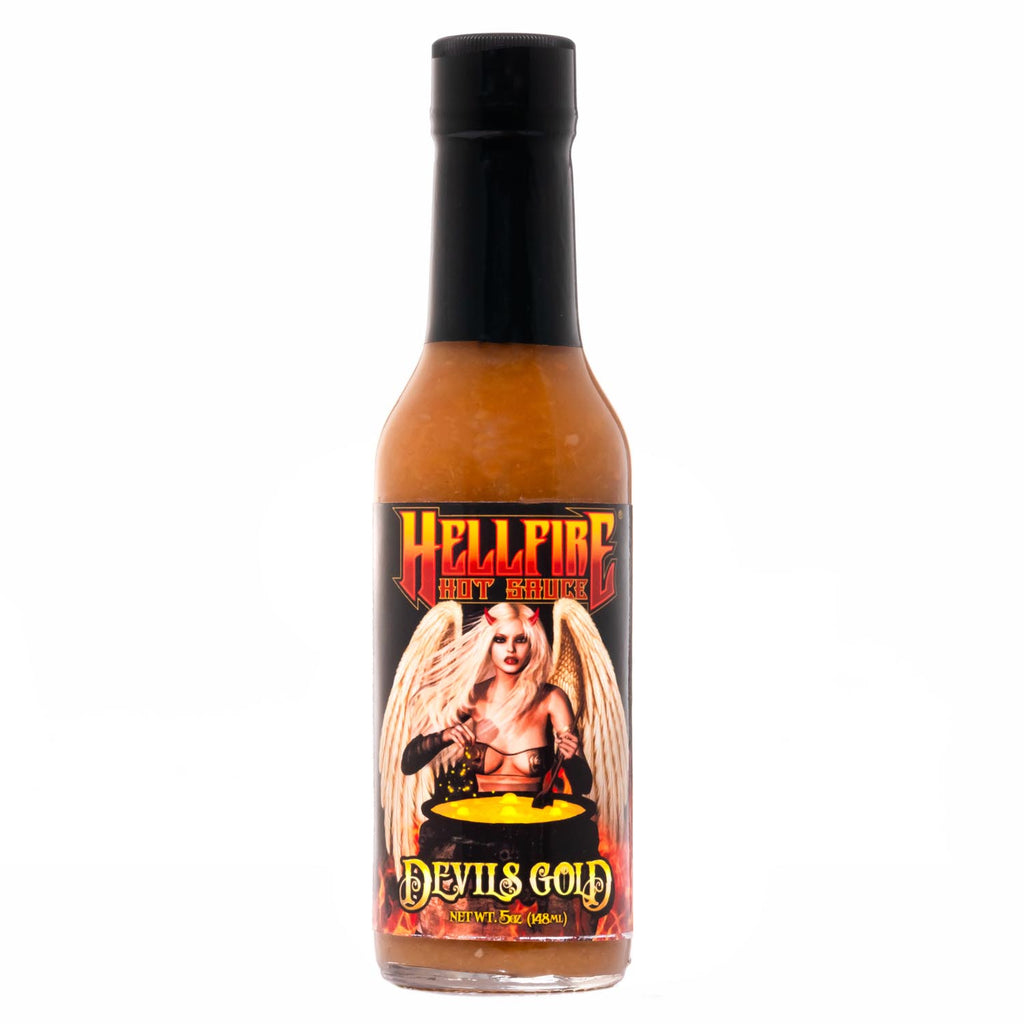 Devil's Gold - Multi-Award Winning Gourmet Hot Sauce - Single Bottle - Hellfire Hot Sauce