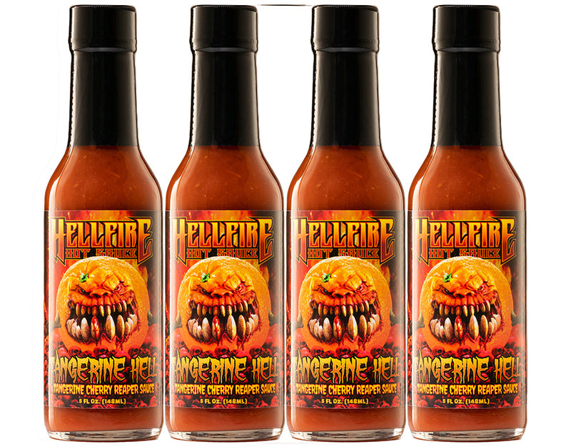 Hellfire Hot Sauce Tangerine Hell Hot Sauce - Save 10% on a 4-Pack - Hellfire Hot Sauce