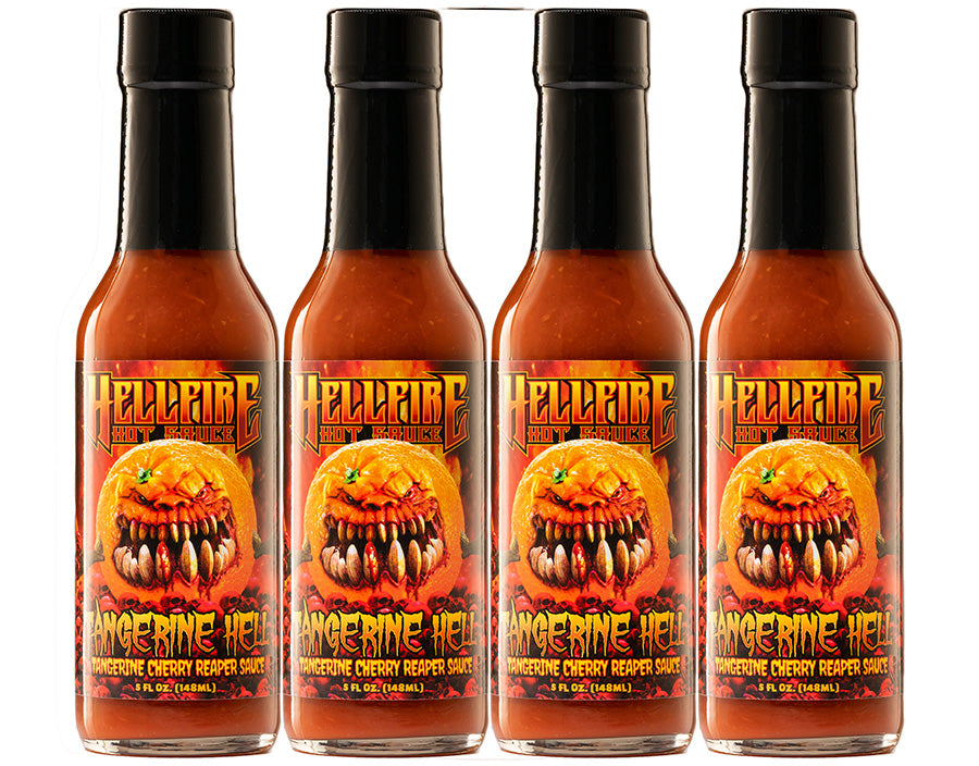Tangerine Hell 4 Pack - Tangerine Hell 4 Pack - Hellfire Hot Sauce