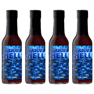 Blueberry Hell W/Carolina Reaper 4 Pack - Blueberry Hell W/Carolina Reaper 4 Pack - Hellfire Hot Sauce