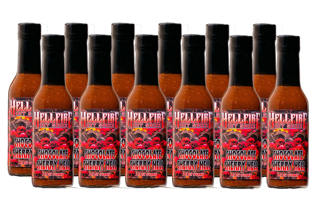 Chocolate Cherry Hell 12 Pack Case - Chocolate Cherry Hell 12 Pack Case - Hellfire Hot Sauce