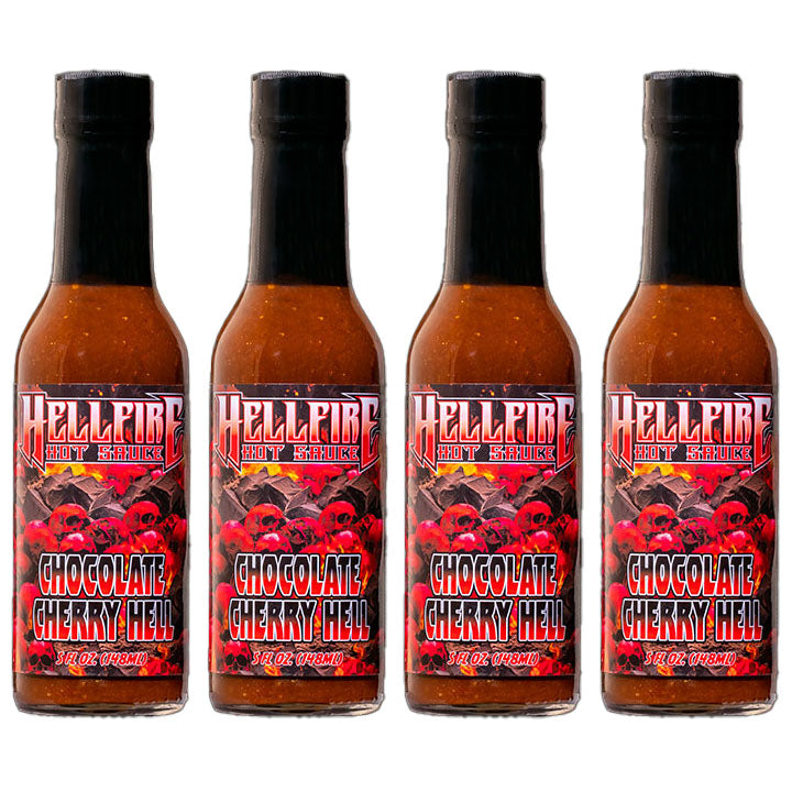 Chocolate Cherry Hell 4 Pack - Chocolate Cherry Hell 4 Pack - Hellfire Hot Sauce
