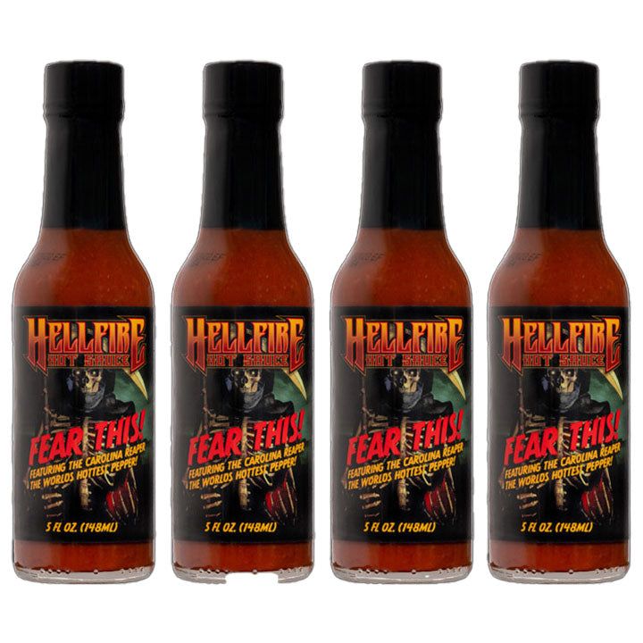 Fear This! - Award Winning Carolina Reaper Hot Sauce - Save 10% on a 4-Pack - Hellfire Hot Sauce