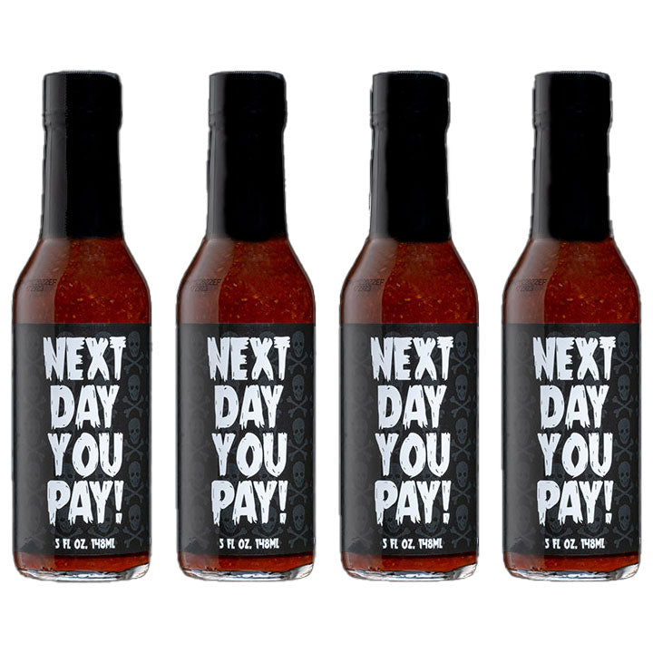 Next Day You Pay - Incredible 7-Pepper Blend Hot Sauce! - Save 10% on a 4-Pack - Hellfire Hot Sauce