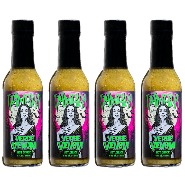 Verde Venom -  Official Vampira Hot Sauce - Save 10% on a 4-Pack - Hellfire Hot Sauce