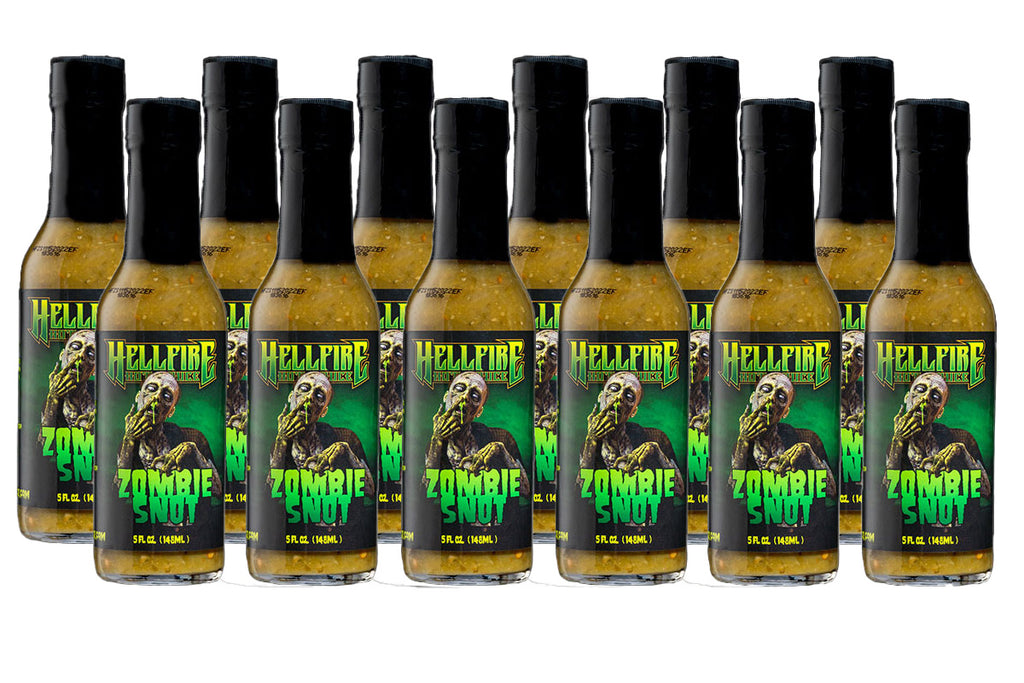 ZOMBIE SNOT -  The World's Best Hot Verde Sauce! - Save 20% on a 12-Pack - Hellfire Hot Sauce
